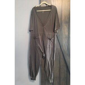 Natural Life Charlie Jumpsuit M Charcoal Gray Oversized Slouchy Relaxed Baggy